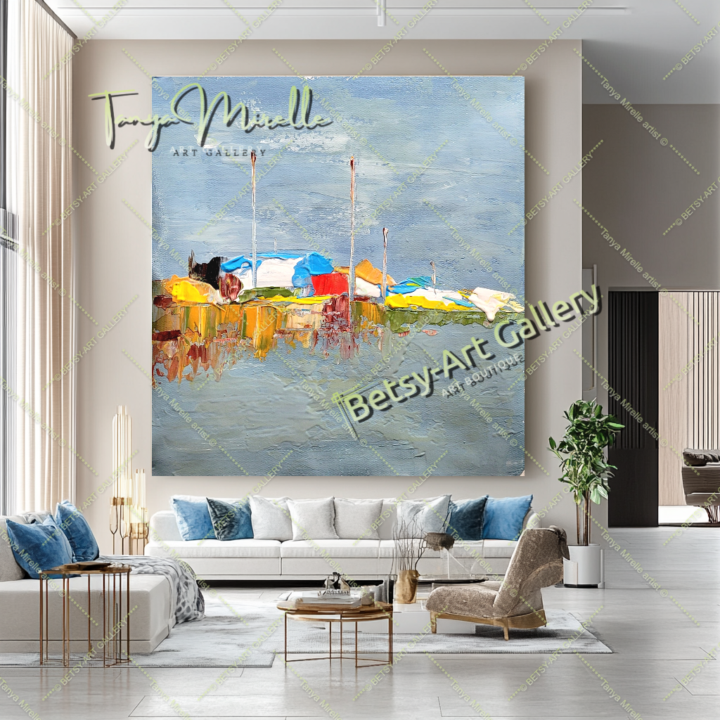 {{ product.title }} canvas artwork by Tanya Mirelle – modern wall decor – original artwork for home, living room, office, or gallery
