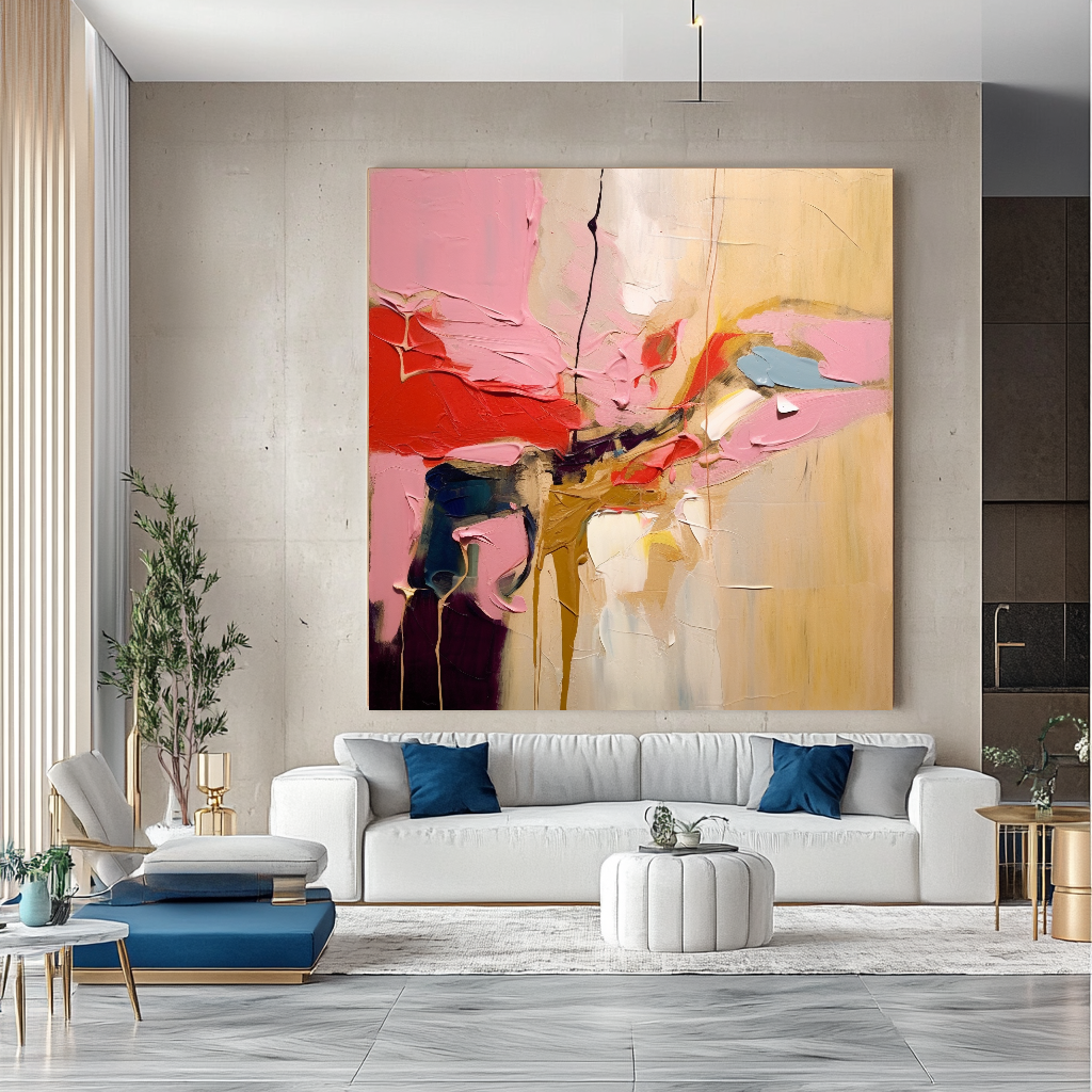 EXTRA LARGE Peinture à l’huile d’empâtement sur toile / Pas de cadre