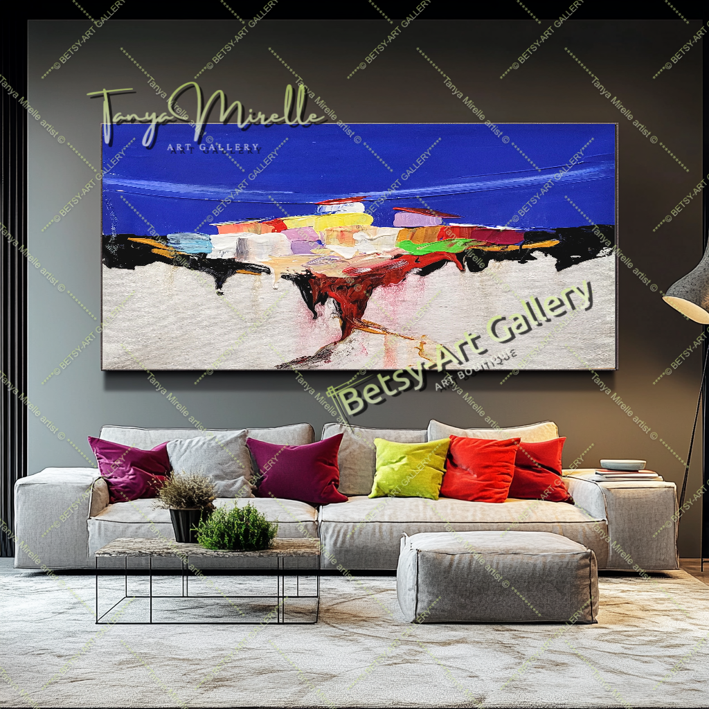 {{ product.title }} canvas artwork by Tanya Mirelle – modern wall decor – original artwork for home, living room, office, or gallery