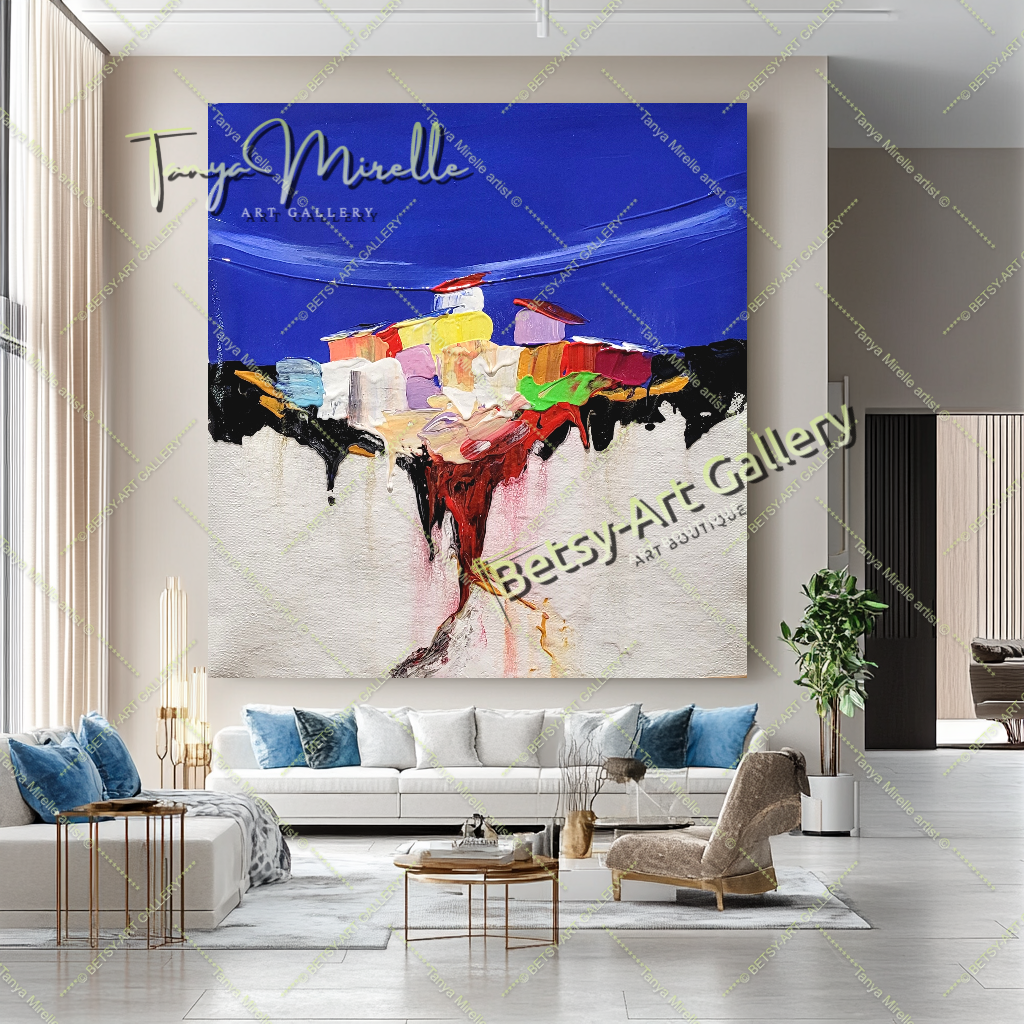 {{ product.title }} canvas artwork by Tanya Mirelle – modern wall decor – original artwork for home, living room, office, or gallery