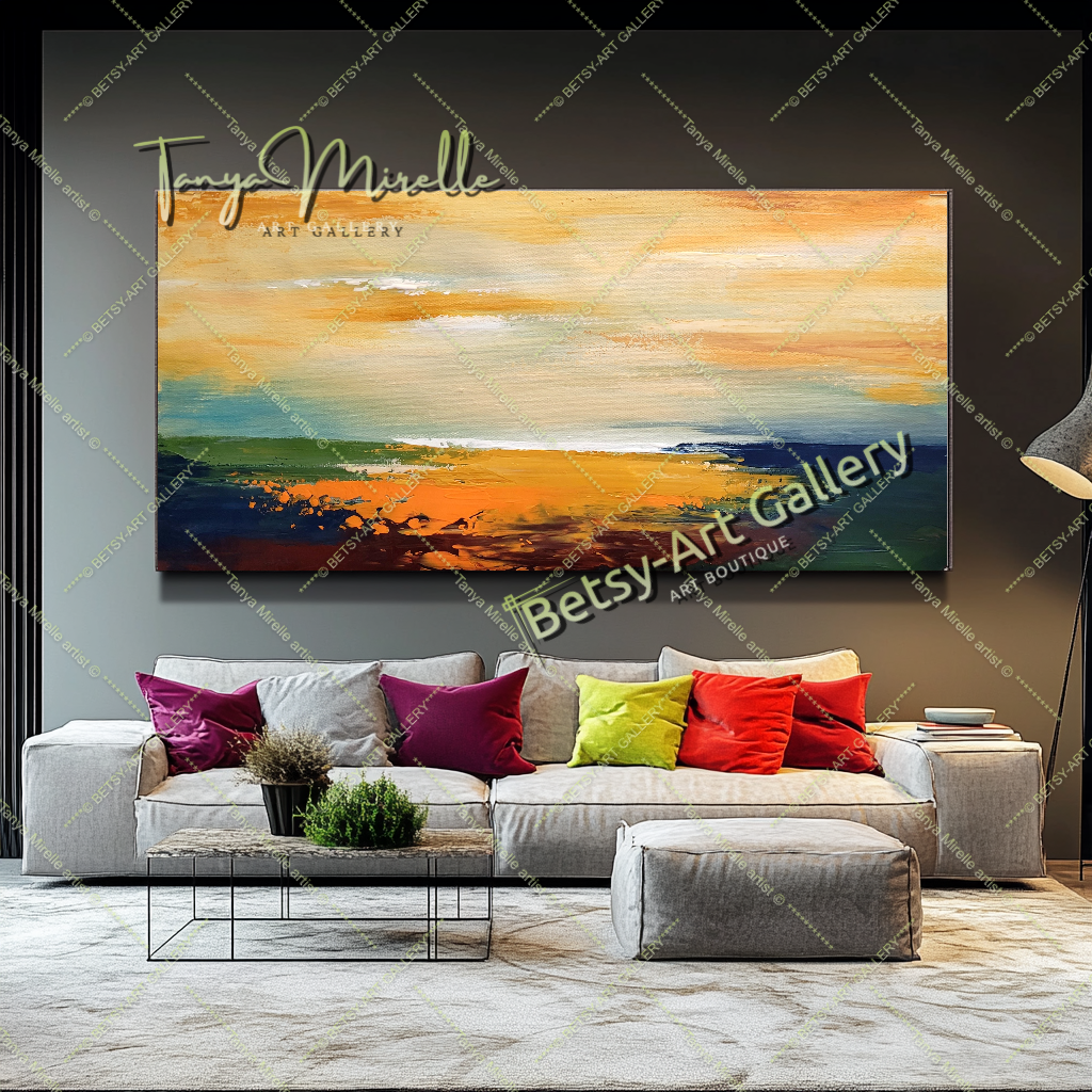 {{ product.title }} canvas artwork by Tanya Mirelle – modern wall decor – original artwork for home, living room, office, or gallery