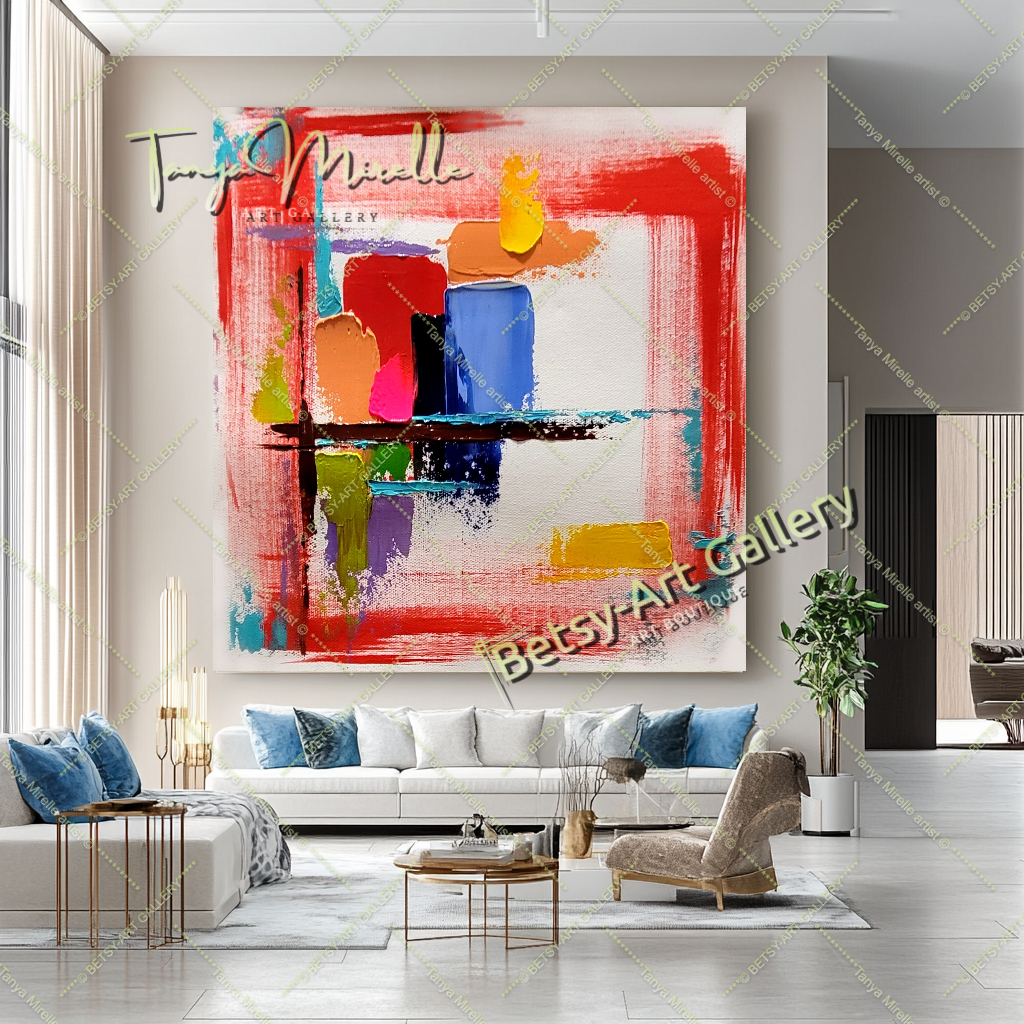 {{ product.title }} canvas artwork by Tanya Mirelle – modern wall decor – original artwork for home, living room, office, or gallery