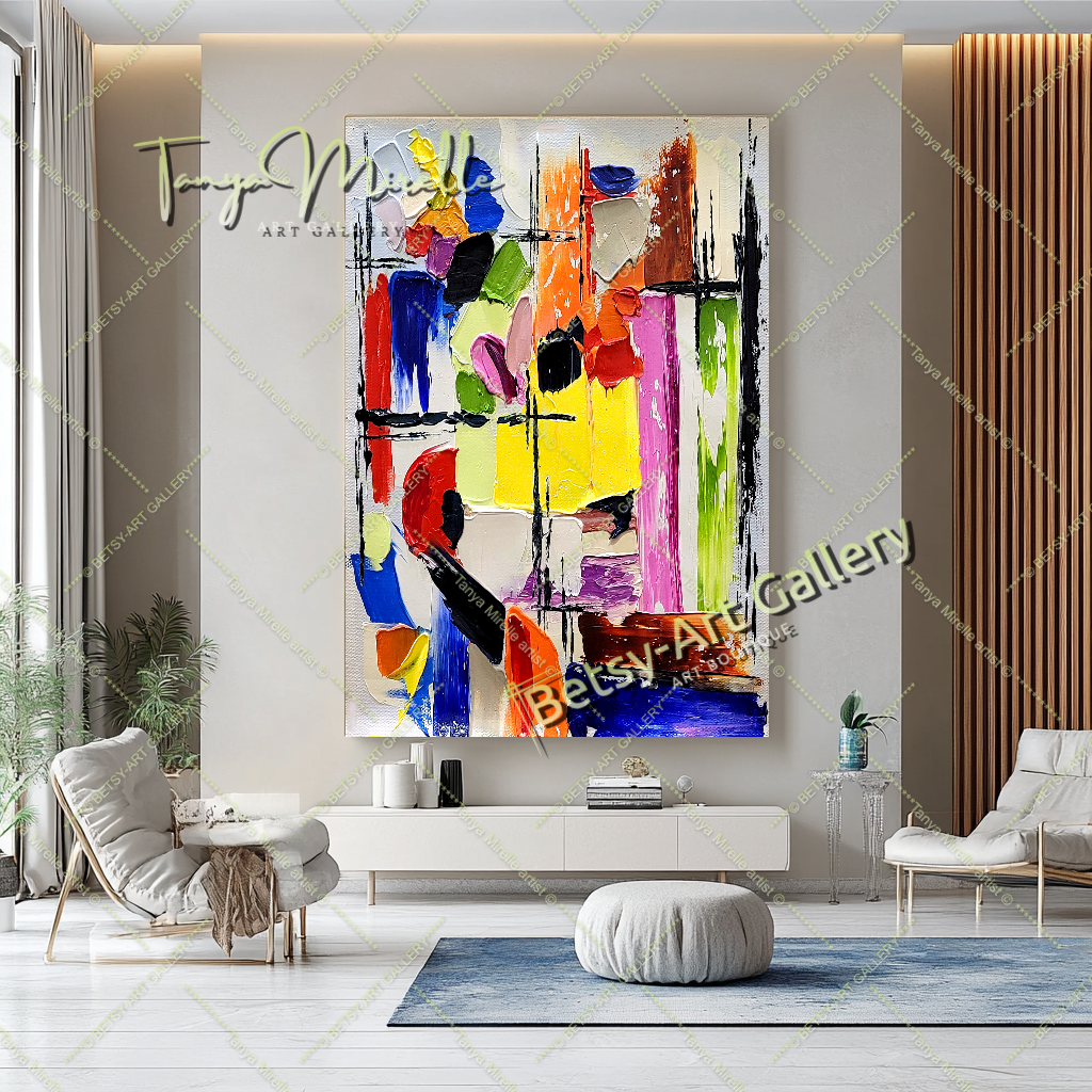 {{ product.title }} canvas artwork by Tanya Mirelle – modern wall decor – original artwork for home, living room, office, or gallery