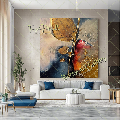 Colorful Impasto Painting – Abstract Modern Wall Art #132