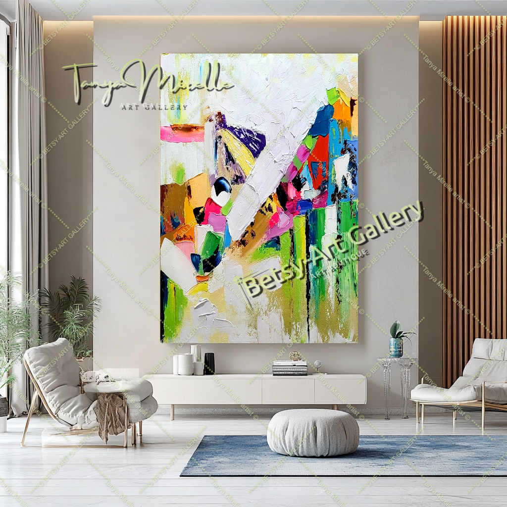 {{ product.title }} canvas artwork by Tanya Mirelle – modern wall decor – original artwork for home, living room, office, or gallery