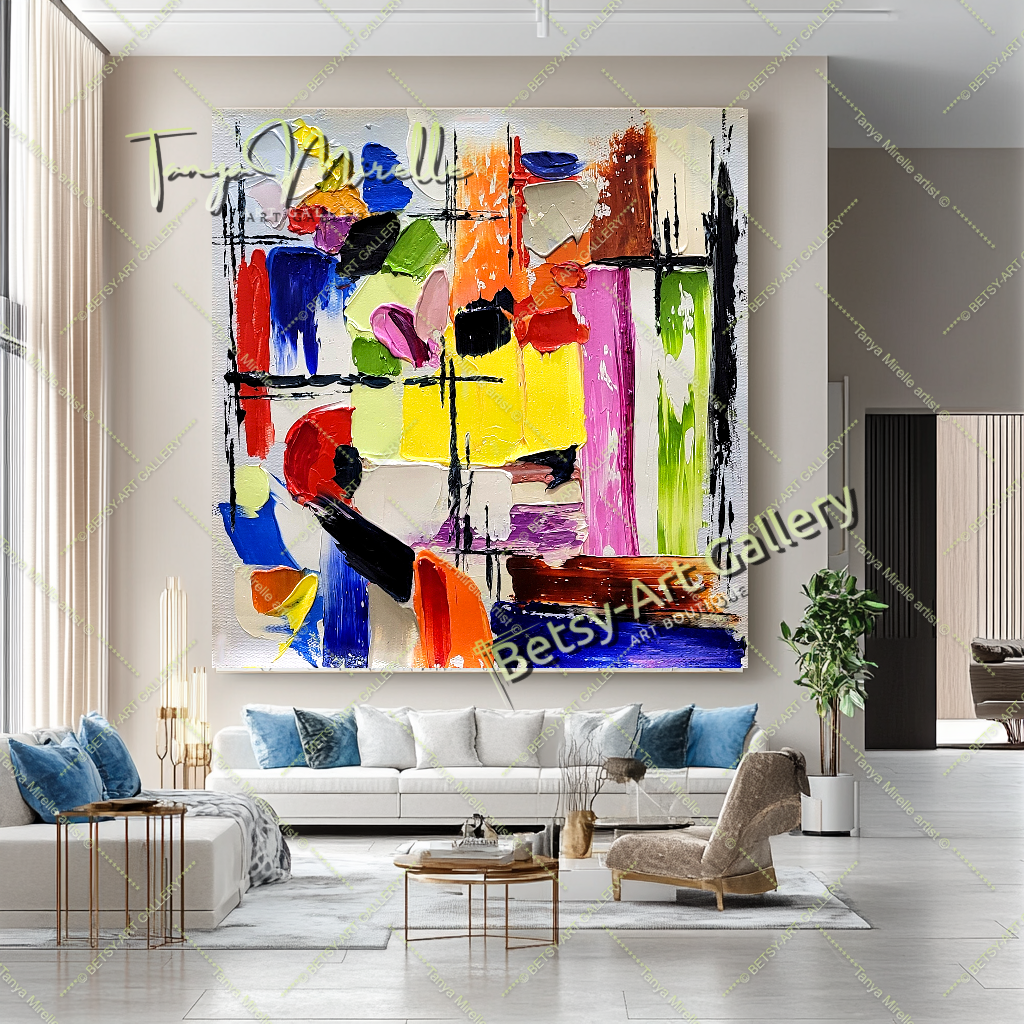 {{ product.title }} canvas artwork by Tanya Mirelle – modern wall decor – original artwork for home, living room, office, or gallery