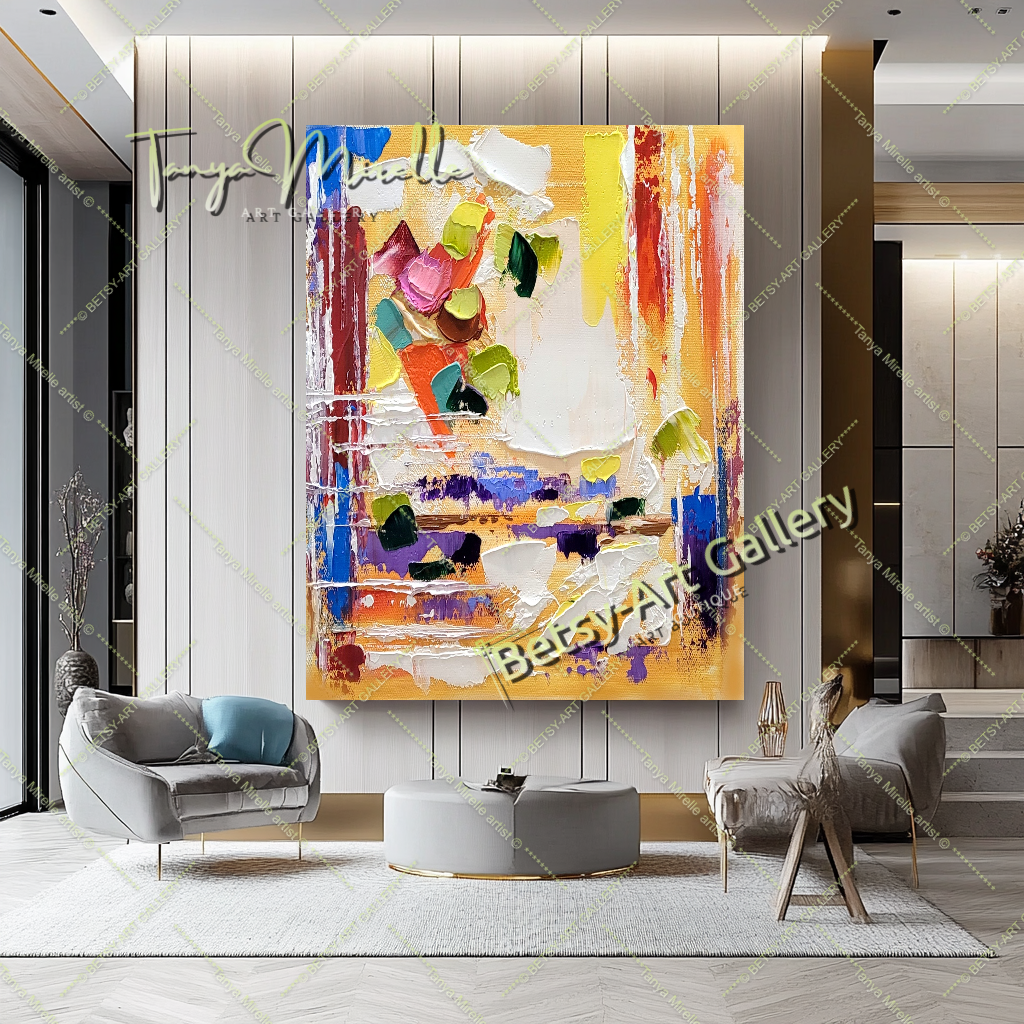 {{ product.title }} canvas artwork by Tanya Mirelle – modern wall decor – original artwork for home, living room, office, or gallery