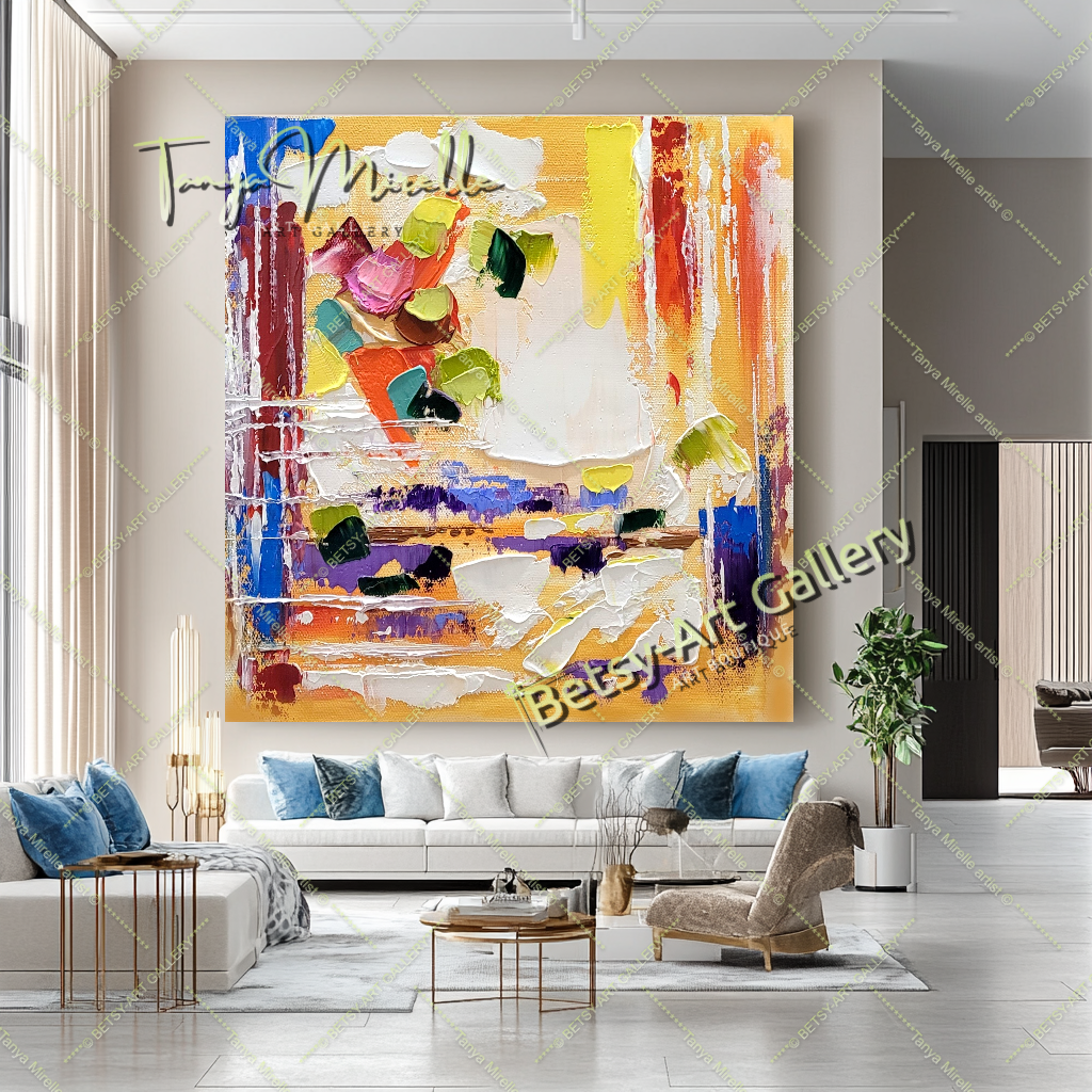 {{ product.title }} canvas artwork by Tanya Mirelle – modern wall decor – original artwork for home, living room, office, or gallery