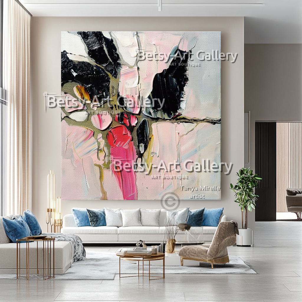Modern Textured Abstract Impasto Oil Painting on Canvas #3