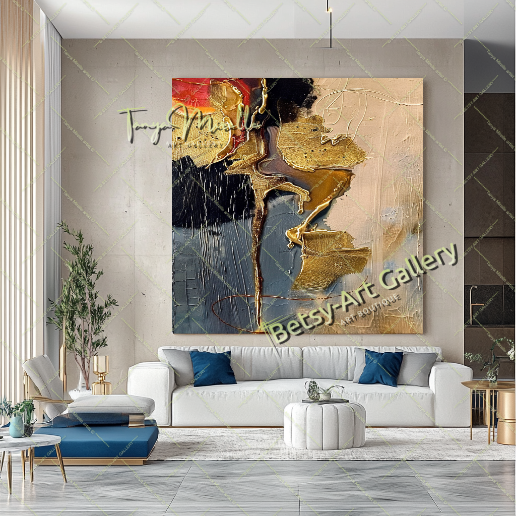 Colorful Impasto Painting – Abstract Modern Wall Art #132