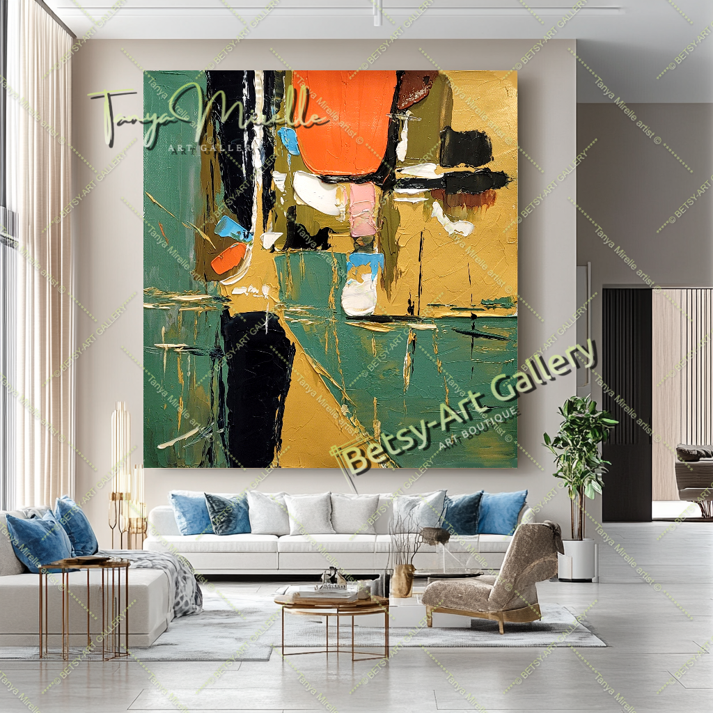 {{ product.title }} canvas artwork by Tanya Mirelle – modern wall decor – original artwork for home, living room, office, or gallery