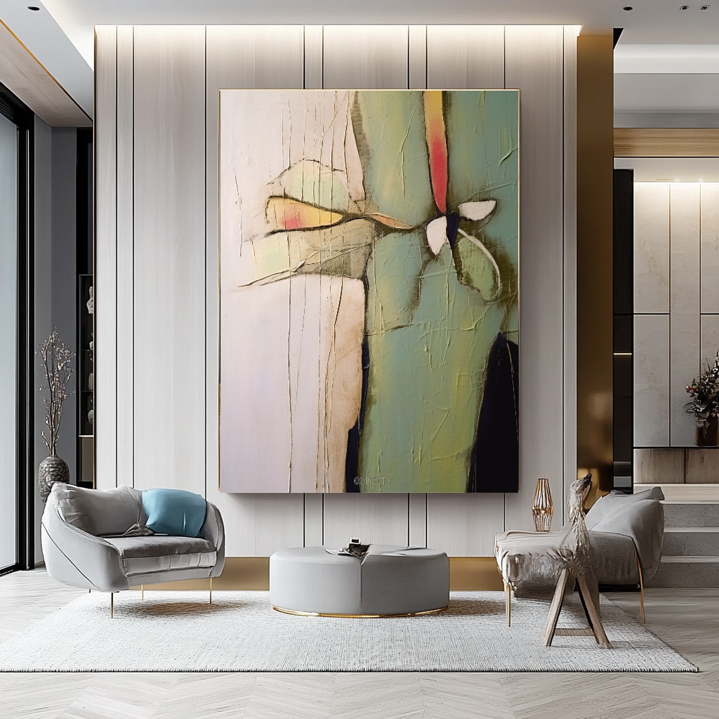 Unique Abstract Impasto Oil Painting on Canvas - Modern Wall Art for Living room – Large – Oil on Canvas – {{ product.title }} canvas artwork by Tanya Mirelle – modern wall decor – original artwork for home, living room, office, or gallery – original artwork by BETSY-ART GALLERY