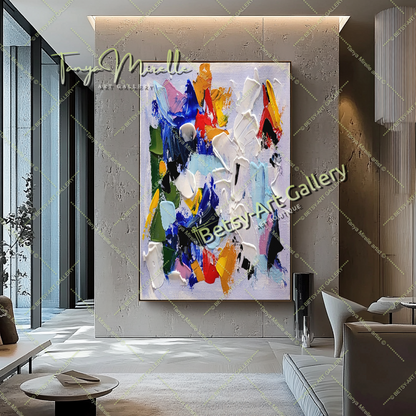 Kaleidoscope of Colors - Impasto Acrylic Painting on Canvas #225