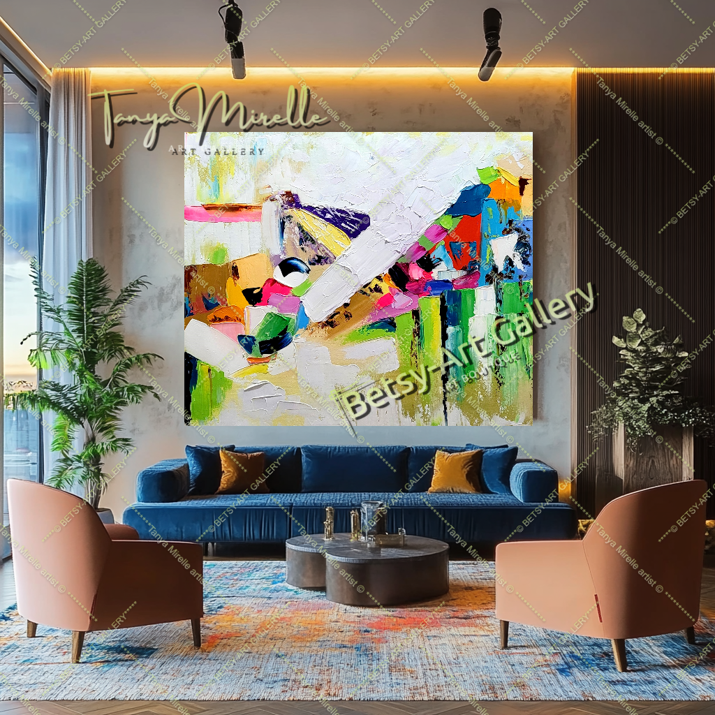 {{ product.title }} canvas artwork by Tanya Mirelle – modern wall decor – original artwork for home, living room, office, or gallery