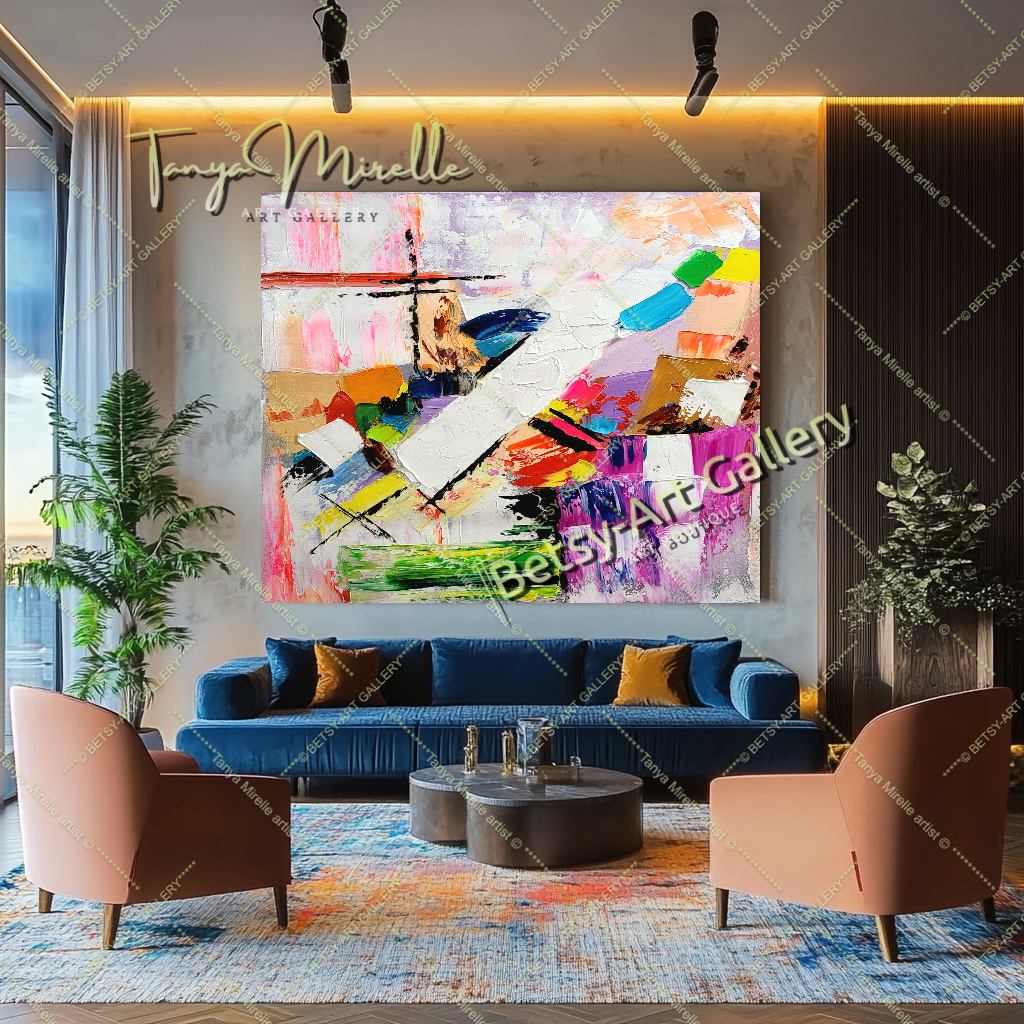 {{ product.title }} canvas artwork by Tanya Mirelle – modern wall decor – original artwork for home, living room, office, or gallery