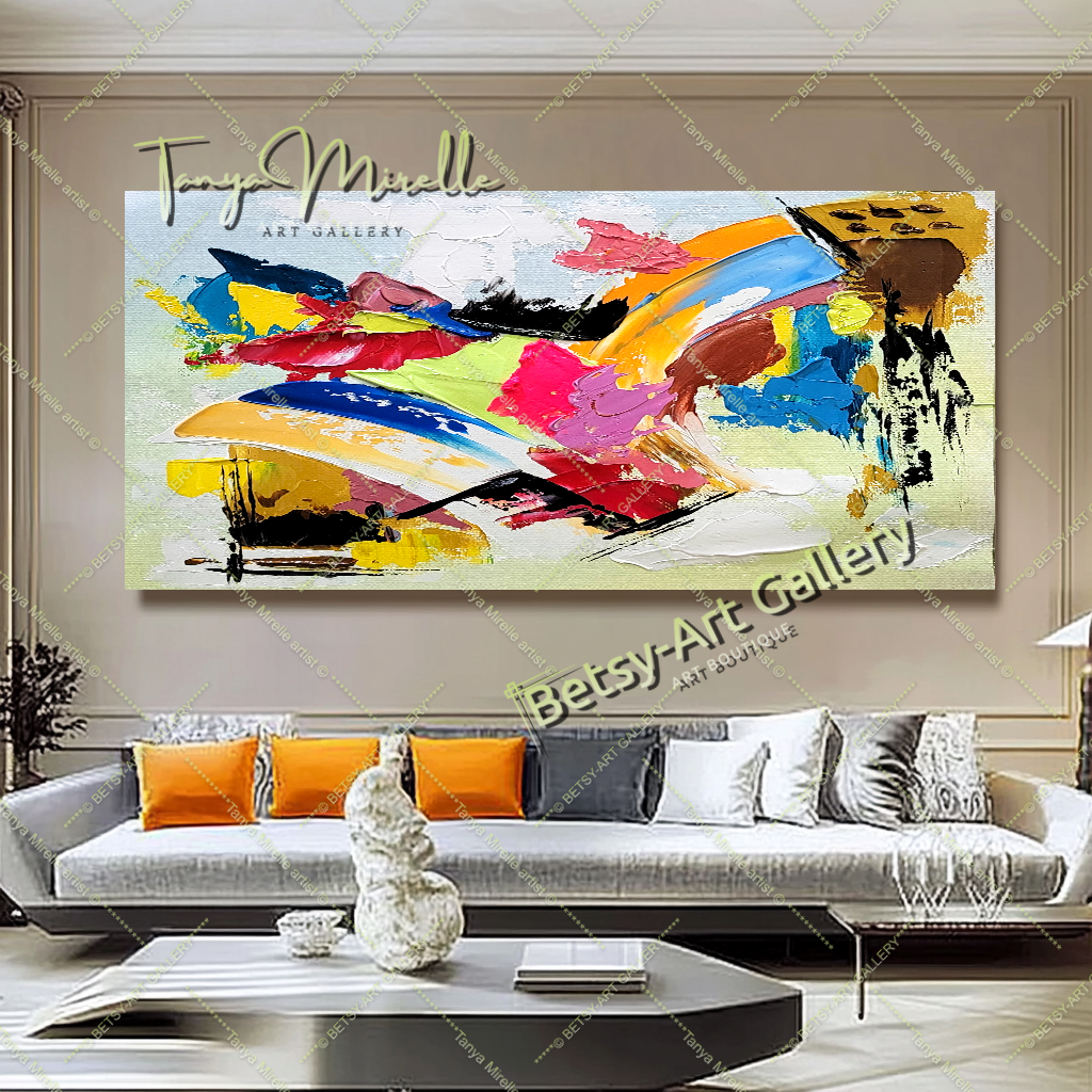 {{ product.title }} canvas artwork by Tanya Mirelle – modern wall decor – original artwork for home, living room, office, or gallery