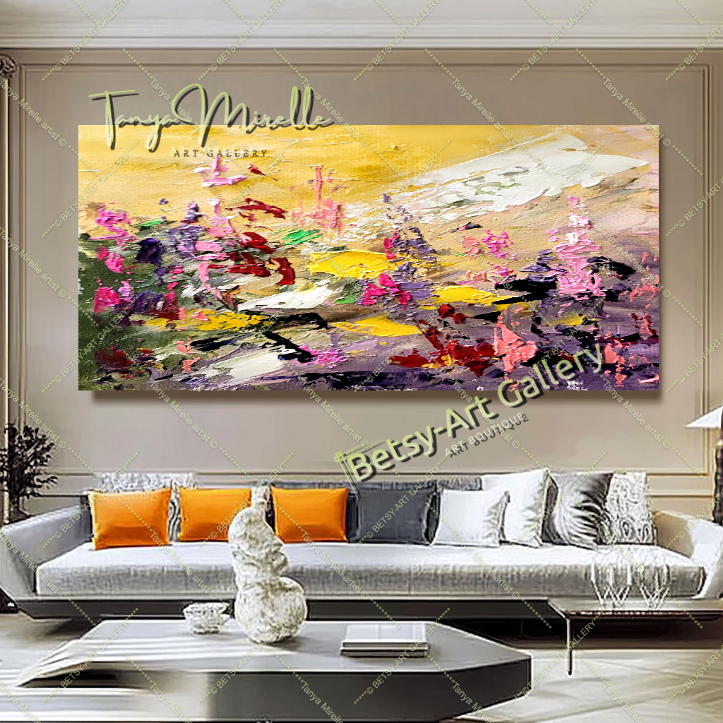 EXTRA LARGE Peinture à l’huile d’empâtement sur toile / Pas de cadre