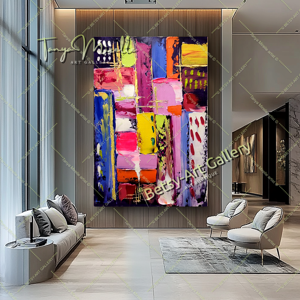 {{ product.title }} canvas artwork by Tanya Mirelle – modern wall decor – original artwork for home, living room, office, or gallery