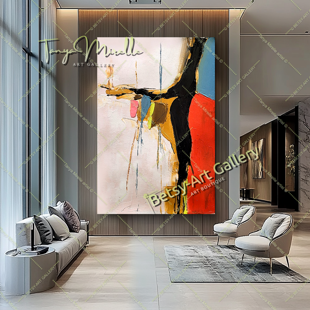{{ product.title }} canvas artwork by Tanya Mirelle – modern wall decor – original artwork for home, living room, office, or gallery