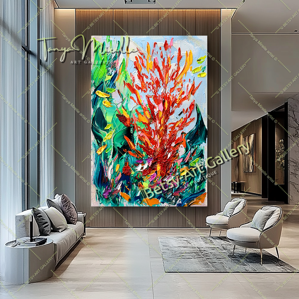 {{ product.title }} canvas artwork by Tanya Mirelle – modern wall decor – original artwork for home, living room, office, or gallery