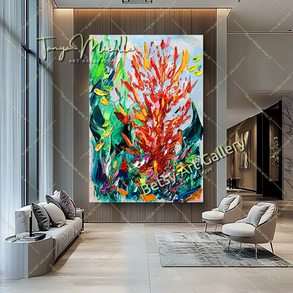 {{ product.title }} canvas artwork by Tanya Mirelle – modern wall decor – original artwork for home, living room, office, or gallery