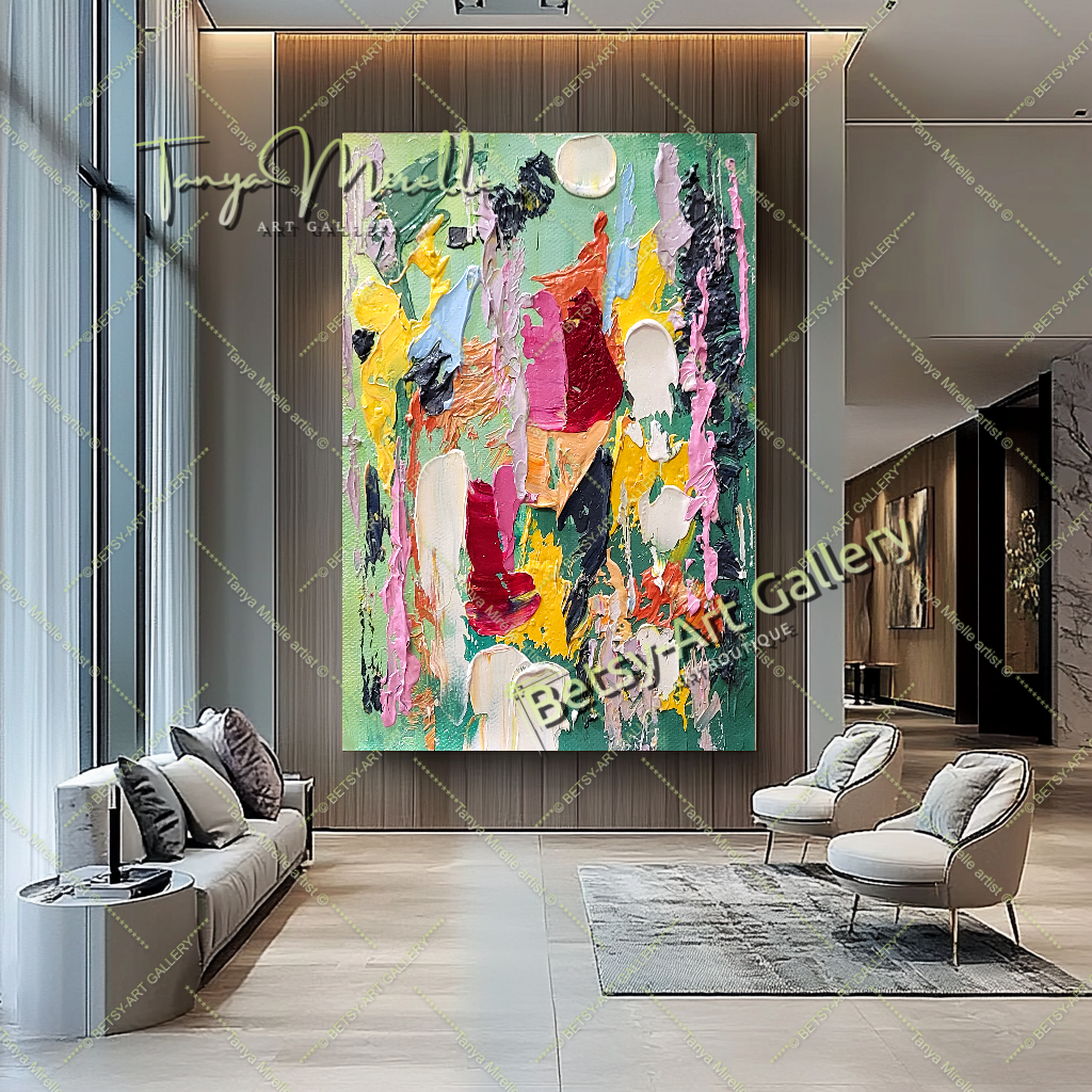 {{ product.title }} canvas artwork by Tanya Mirelle – modern wall decor – original artwork for home, living room, office, or gallery