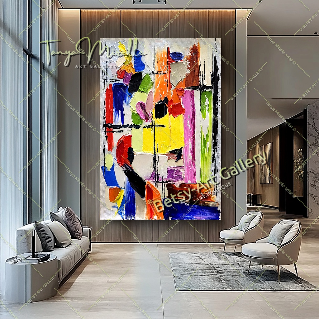 {{ product.title }} canvas artwork by Tanya Mirelle – modern wall decor – original artwork for home, living room, office, or gallery