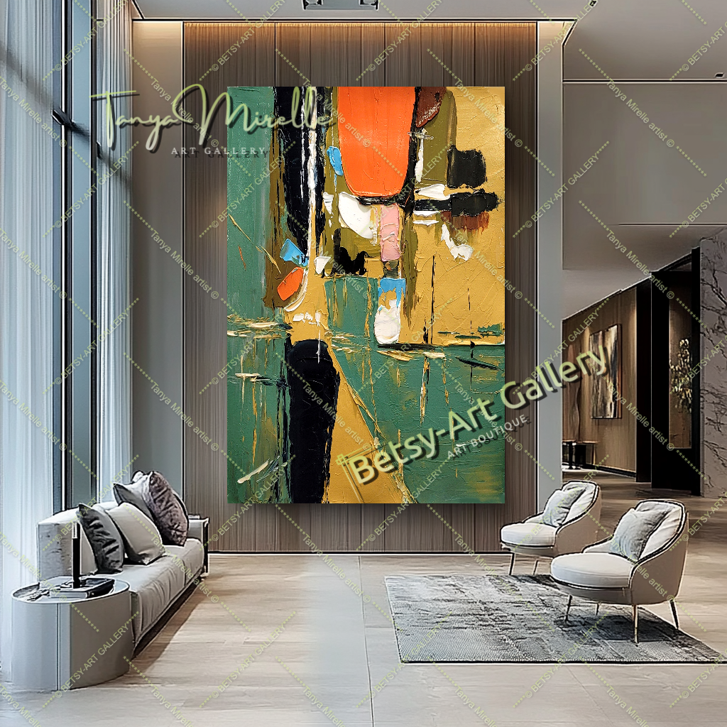 {{ product.title }} canvas artwork by Tanya Mirelle – modern wall decor – original artwork for home, living room, office, or gallery
