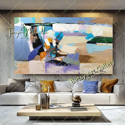 Colorful Textured Canvas Wall Art for Home or Office # 224