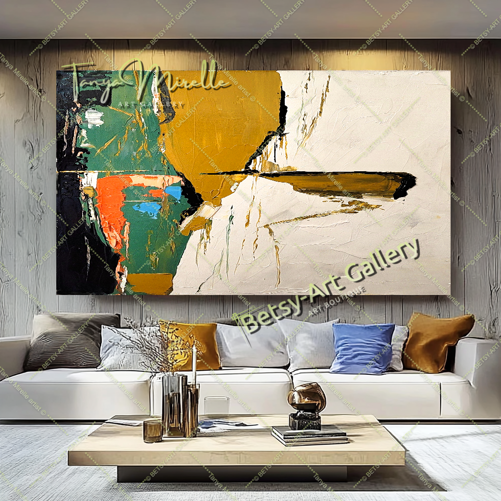 {{ product.title }} canvas artwork by Tanya Mirelle – modern wall decor – original artwork for home, living room, office, or gallery