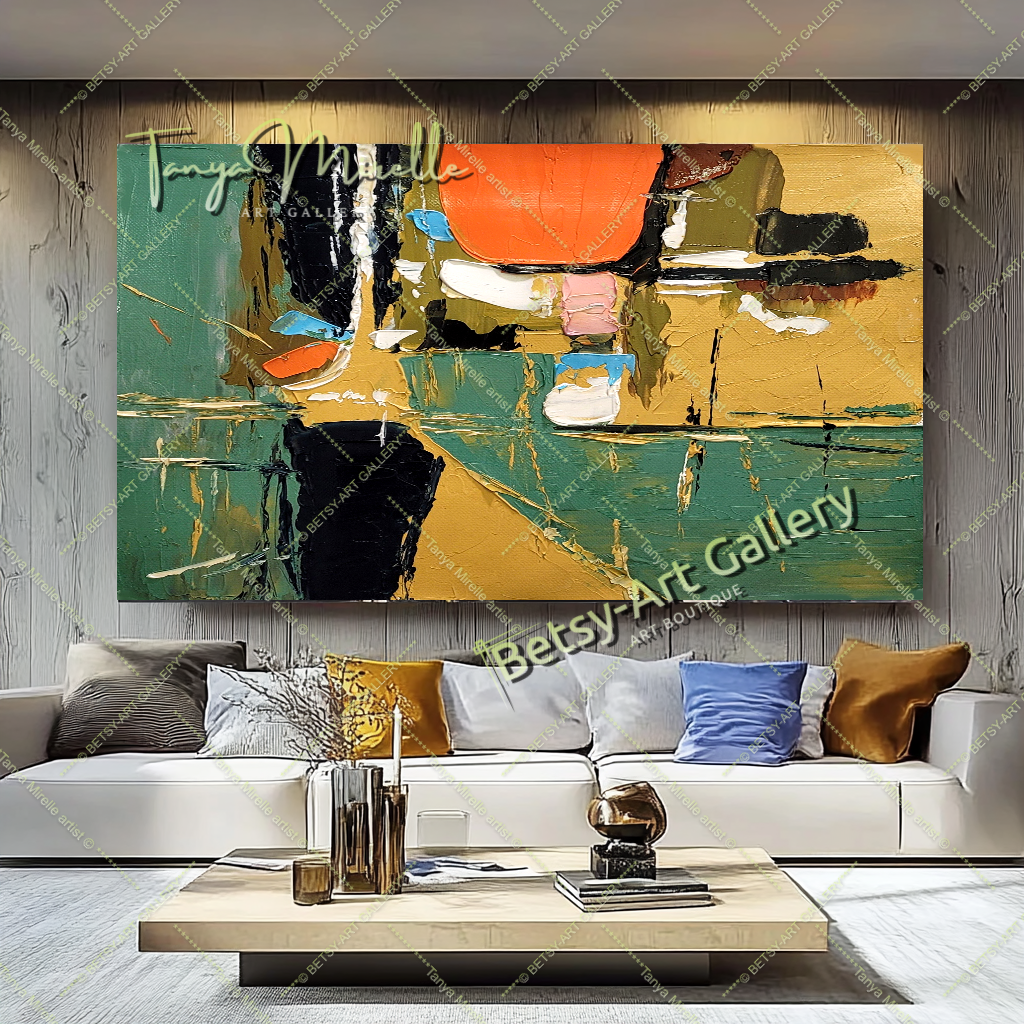 {{ product.title }} canvas artwork by Tanya Mirelle – modern wall decor – original artwork for home, living room, office, or gallery