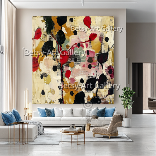 Colorful Bubble Modern Abstract Impasto Oil Painting on Canvas #19