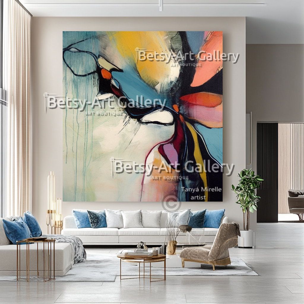 Bold Abstract Impasto Oil Painting on Canvas #26