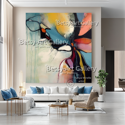 Bold Abstract Impasto Oil Painting on Canvas #26