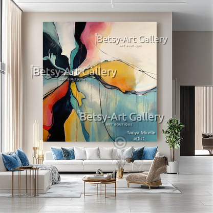 Bold Abstract Impasto Oil Painting on Canvas #26