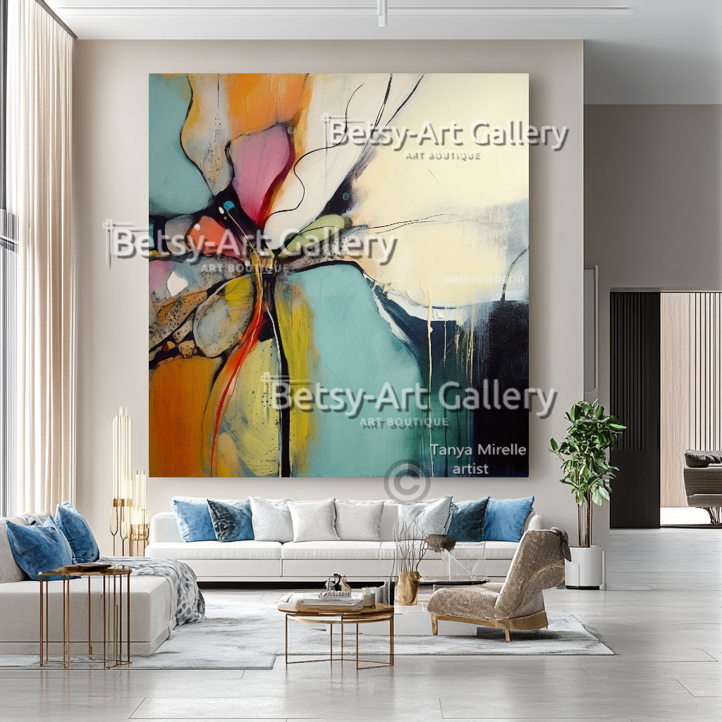 Bold Abstract Impasto Oil Painting on Canvas #26