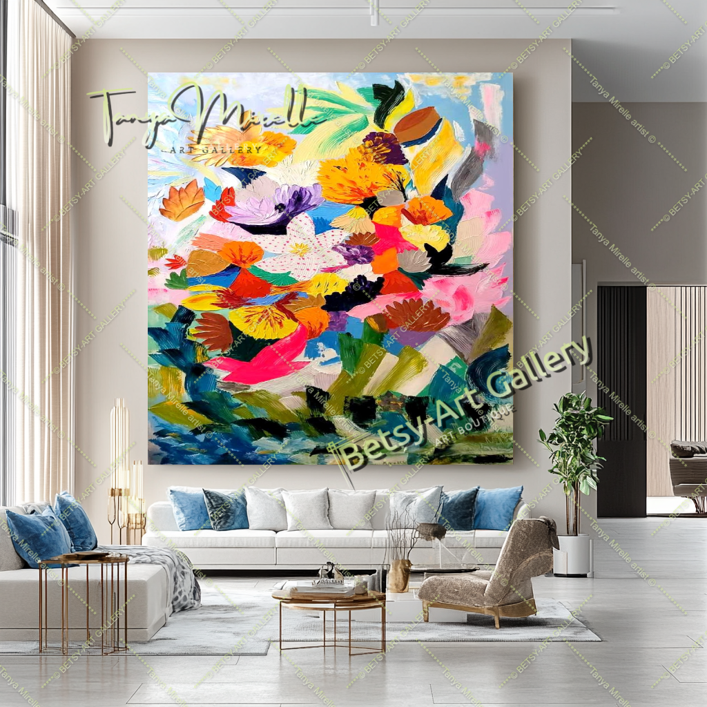 {{ product.title }} canvas artwork by Tanya Mirelle – modern wall decor – original artwork for home, living room, office, or gallery