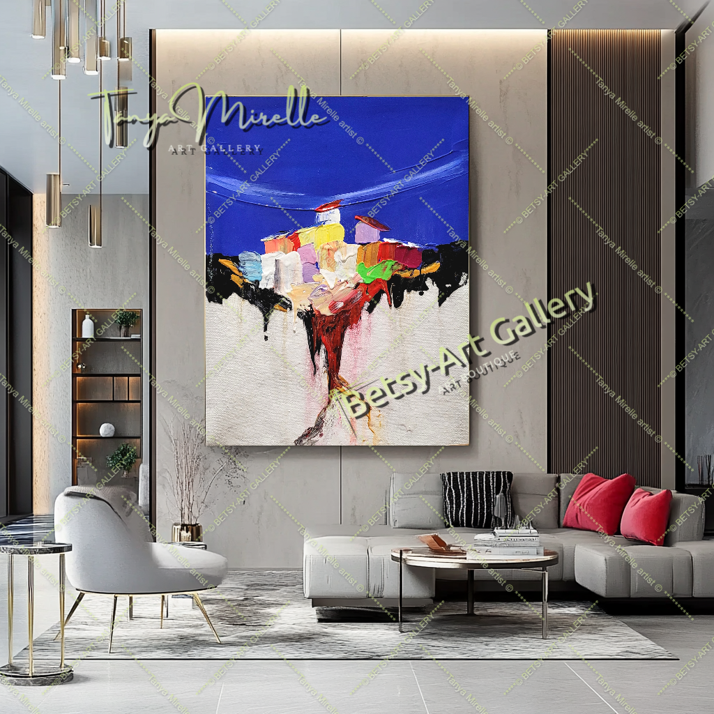 {{ product.title }} canvas artwork by Tanya Mirelle – modern wall decor – original artwork for home, living room, office, or gallery