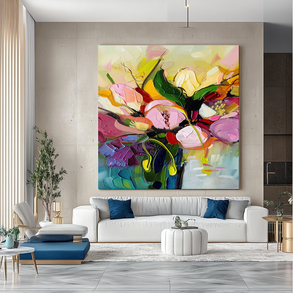 EXTRA LARGE Peinture à l’huile d’empâtement sur toile / Pas de cadre