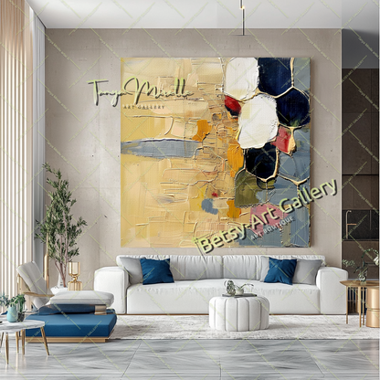 Honeycombs Abstract Painting – Contemporaryl Wall Art #163