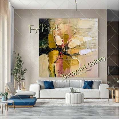 EXTRA LARGE Peinture à l’huile d’empâtement sur toile / Pas de cadre