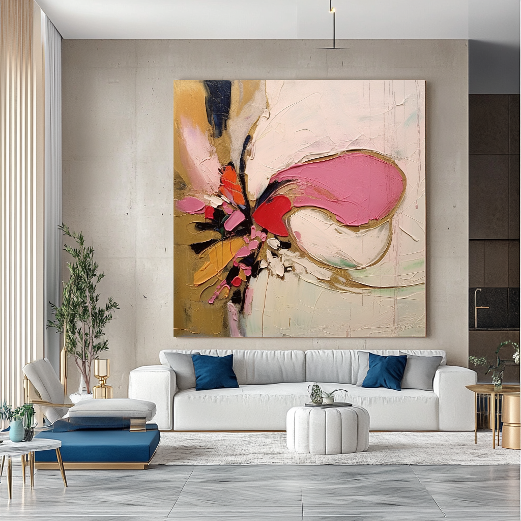 Tranquile Pastel Abstract Art - Modern Impasto Oil Painting on Canvas for Living Room, Office, Hotel – Large – Oil on Canvas – {{ product.title }} canvas artwork by Tanya Mirelle – modern wall decor – original artwork for home, living room, office, or gallery – original artwork by BETSY-ART GALLERY