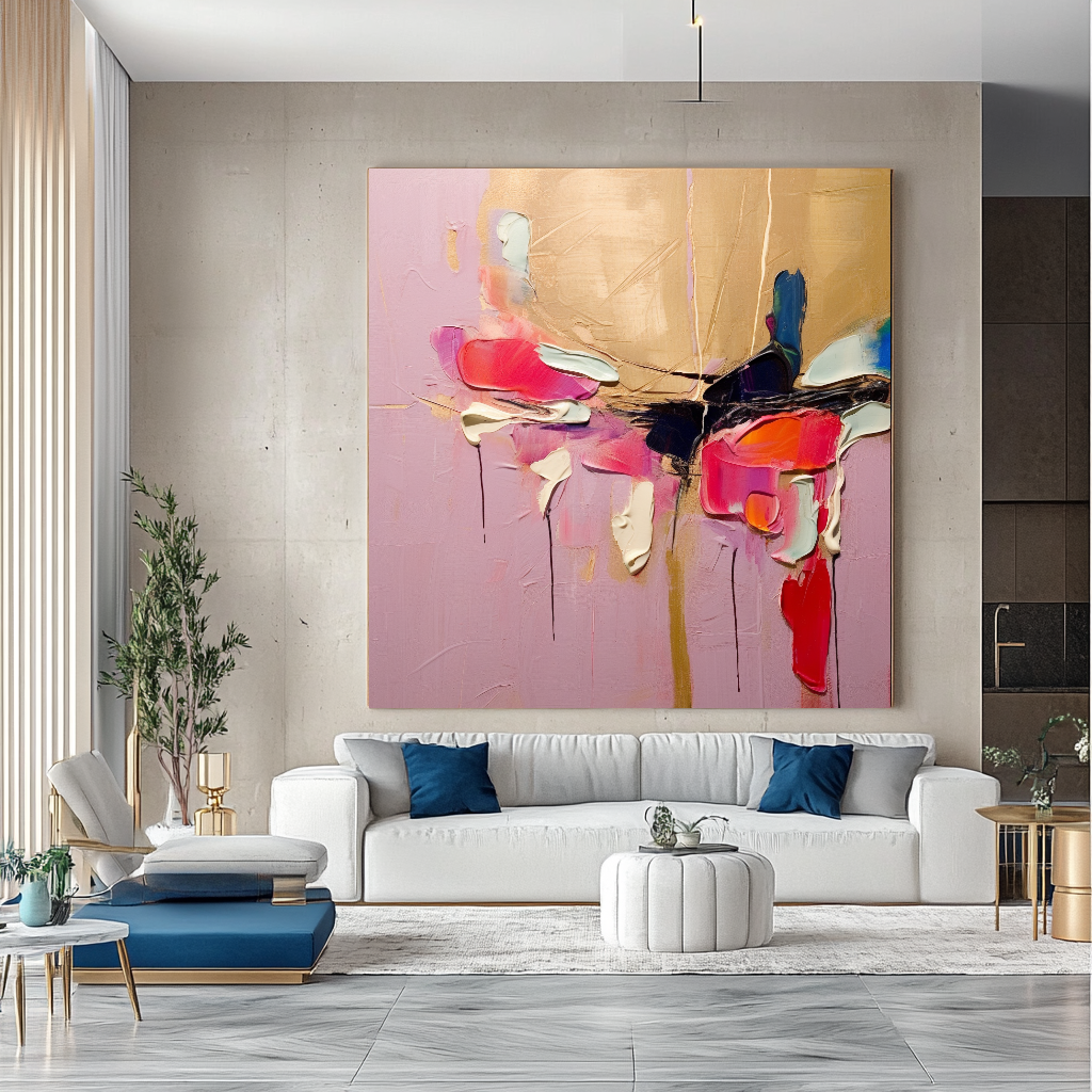 EXTRA LARGE Peinture à l’huile d’empâtement sur toile / Pas de cadre