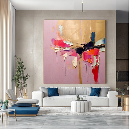 EXTRA LARGE Peinture à l’huile d’empâtement sur toile / Pas de cadre