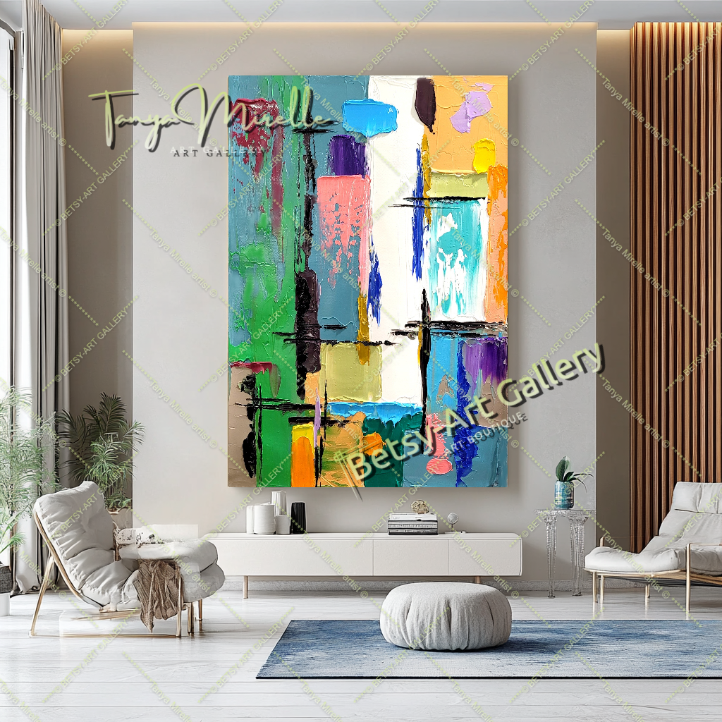 {{ product.title }} canvas artwork by Tanya Mirelle – modern wall decor – original artwork for home, living room, office, or gallery