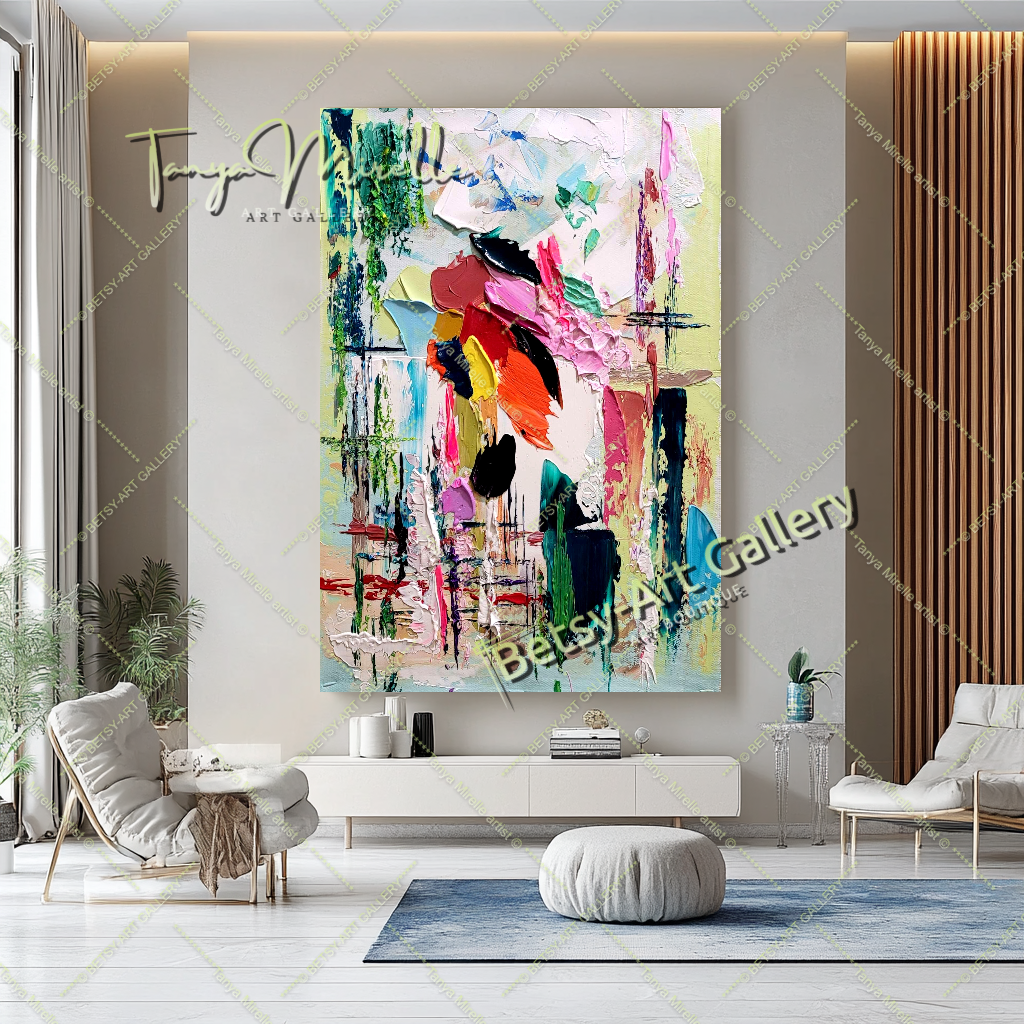 {{ product.title }} canvas artwork by Tanya Mirelle – modern wall decor – original artwork for home, living room, office, or gallery
