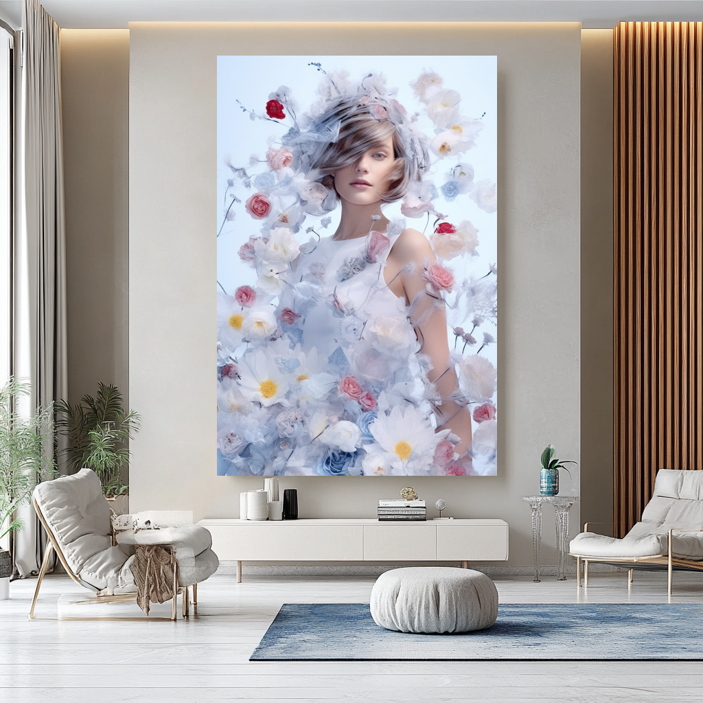 ПРЯМОУГОЛЬНЫЙ Grande toile imprimée étirée / Légendaire Marilyn Monroe en robe rouge / Impression d'art mural moderne
