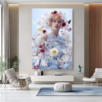 ПРЯМОУГОЛЬНЫЙ Grande toile imprimée étirée / Légendaire Marilyn Monroe en robe rouge / Impression d'art mural moderne