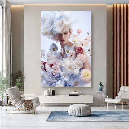ПРЯМОУГОЛЬНЫЙ Grande toile imprimée étirée / Légendaire Marilyn Monroe en robe rouge / Impression d'art mural moderne