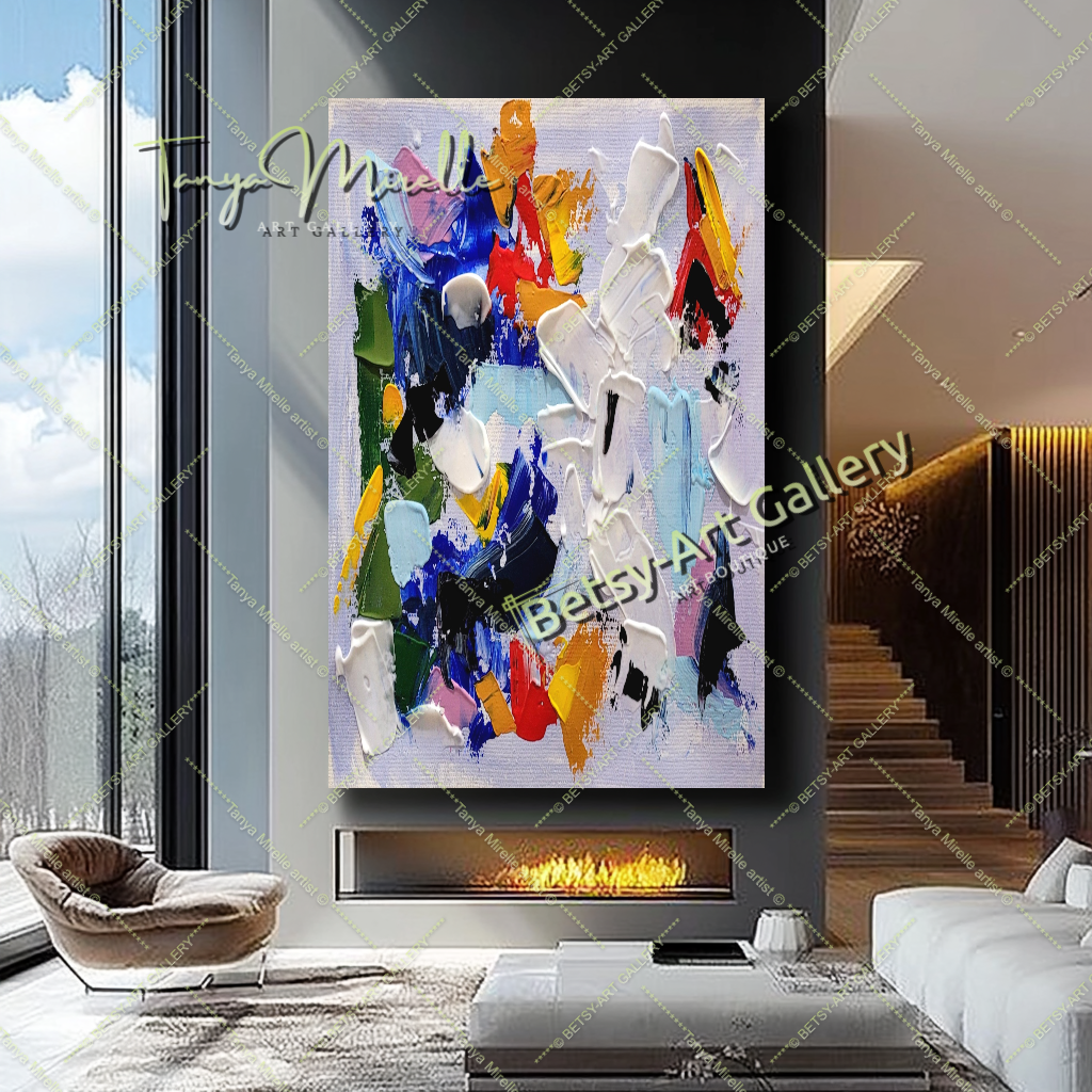 Kaleidoscope of Colors - Impasto Acrylic Painting on Canvas #225